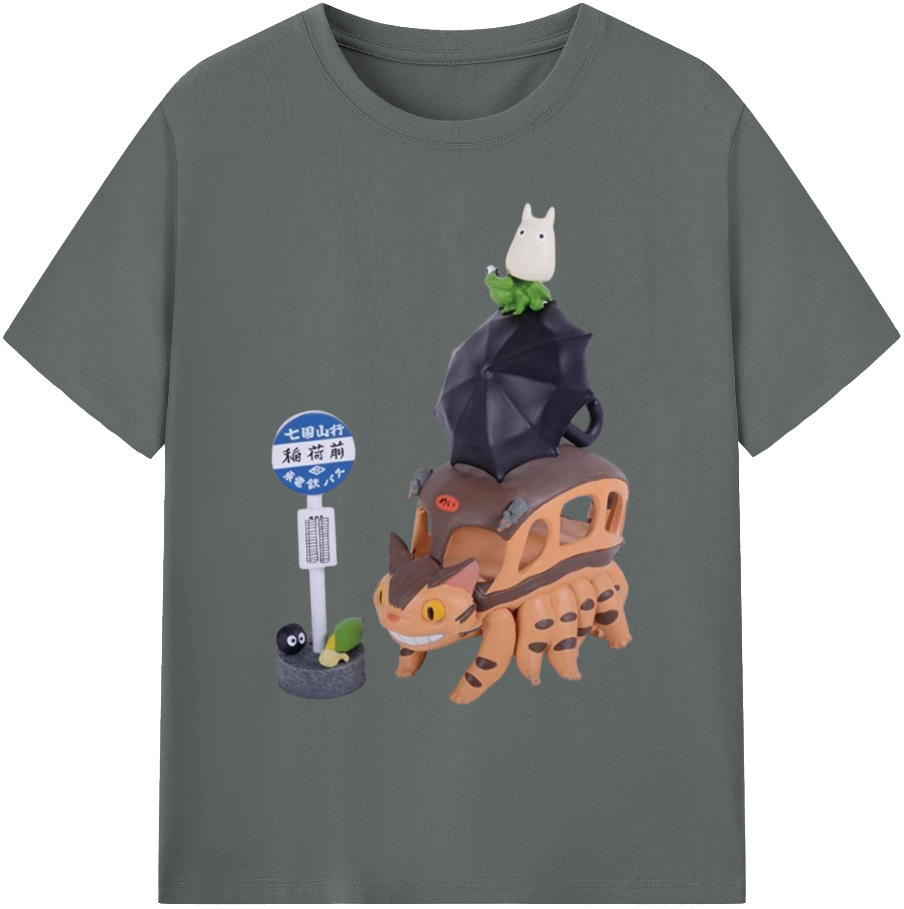 （画像用） となりのトトロ 草壁メイ 草壁サツキ My Neighbor Totoro Satsuki Kusakabe Mei Kusakabe 綿100％ メンズ半袖Tシャツ｜肌触りやわらか＆通気性